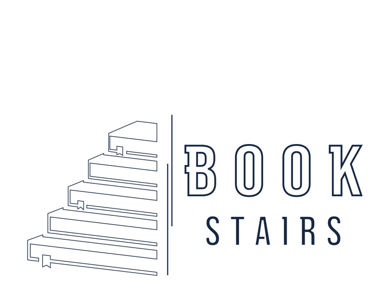 book stairs logo, or library for bookstores, book companies, publishers, encyclopedias, libraries, education, digital books, vectors