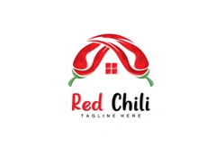 Red Chili Logo, Hot Chili Peppers Vector, Chili Garden House Illustration, Company Product Brand Illustration