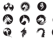 Dragon logo vector