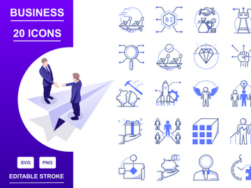 Bleu : Business And Finance IconSet preview picture