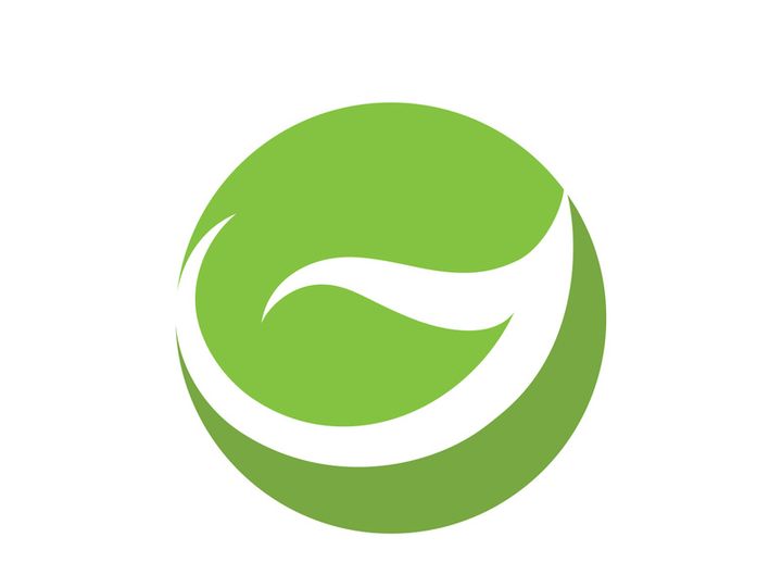 Vegan leaf green eco logo nature