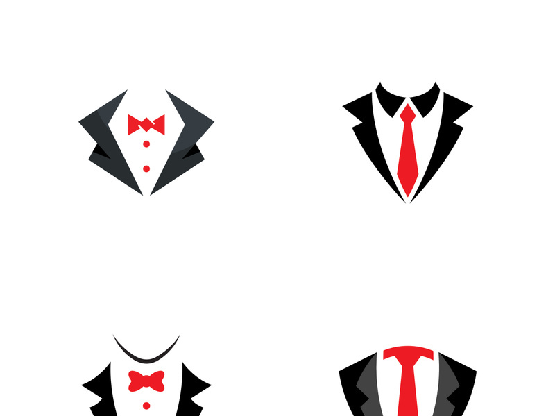 Tuxedo man logo and symbols template