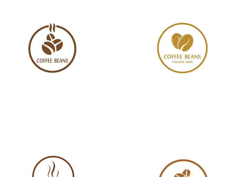 Premium coffee bean logo design.