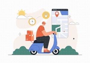 15 Courier or Delivery Service Illustration