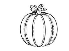 Cute pumpkin illustration for autumn and Halloween themes. Hand-drawn seasonal design for festive projects.
