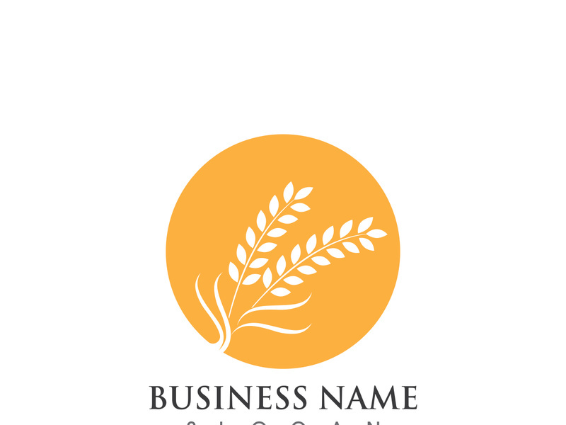 Agriculture wheat logo and symbol vector