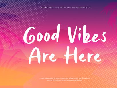 Holiday Trip - Handwritten Font