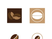 coffee bean icon vector illustration template