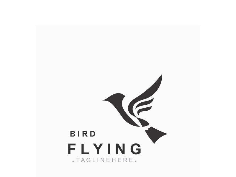 Flying Bird modern logo design isolated white background template