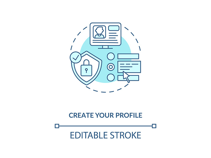 Create your own profile concept icon