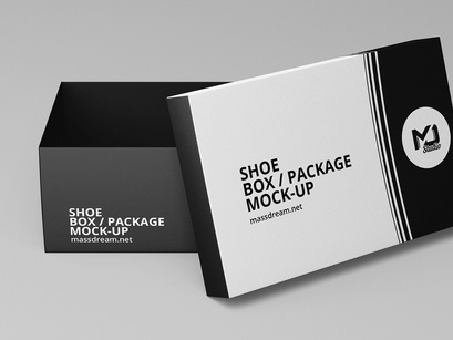 Square Shoe Box Mock-Up