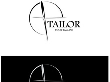 tailor logo icon illustration template combination of buttons for clothes, thread and sewing machine, for clothing product design, convection companies, fashion in vector form