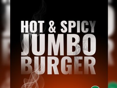 Burger Product Ad for Restaurant Free PSD