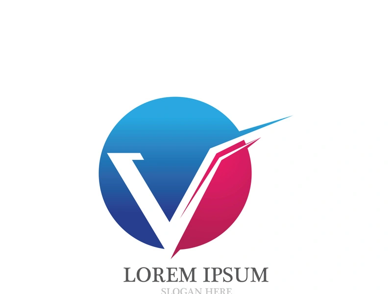 V  Logo Template vector icon illustration design
