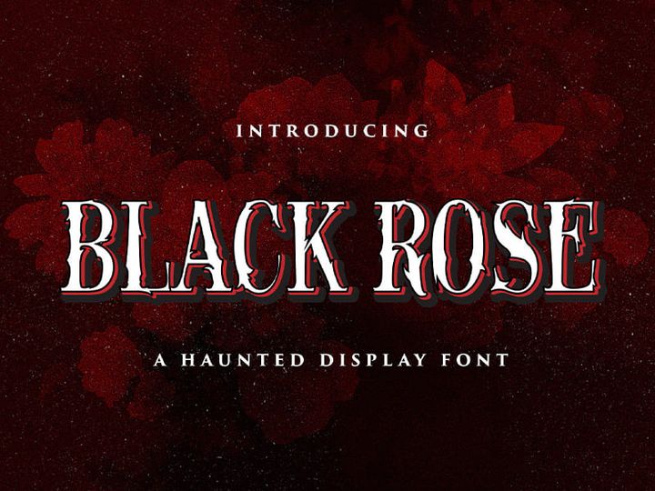 Black Rose - Haunted Display Font
