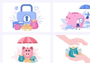 15 Business and Investment Insurance Flat Design Illustration