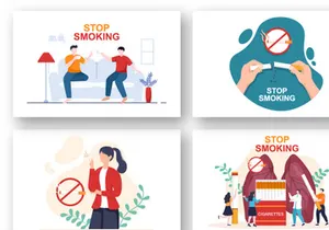 13 Stop Smoking or No Cigarettes Illustration