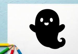 Cute Ghost Illustration for Halloween or Kids' Design Projects