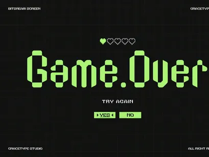 Bitstream Screen | Pixelated Font
