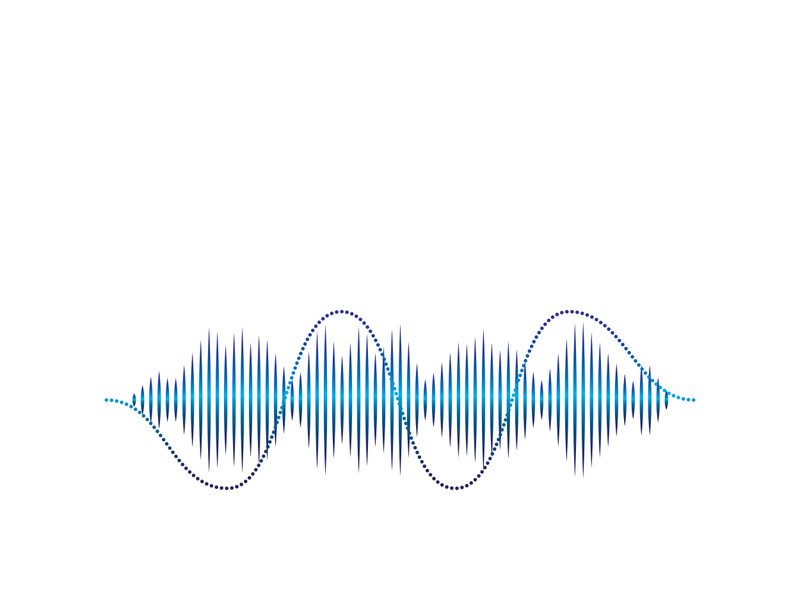 Sound waves vector illustration design template