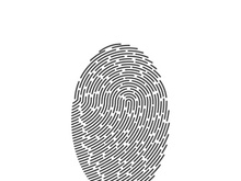 Digital fingerprint vector illustration logo icon