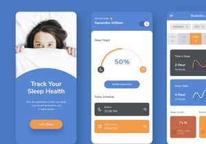 Simple Sleep Tracker Mobile App UI Kit
