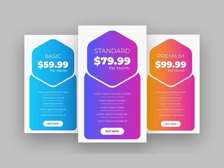 Pricing Table UI Elements Design Ver-6