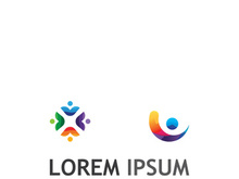 Creative people community group logo design.