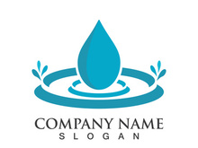 Blue water drop vector logo icon illustration images