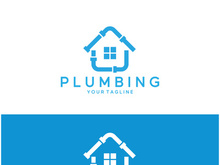 Plumbing logo vector design template. water pipe logo design.Leaking water logotype,Design Concept, Creative Symbol, Icon