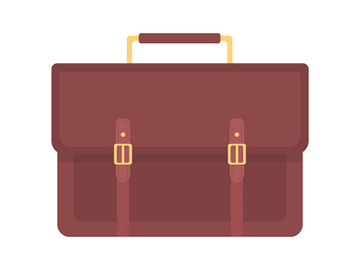 Business bag semi flat color vector object preview picture