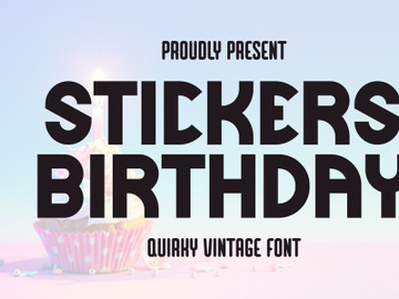 Stickers Birthday - Quirky Vintage Font preview picture