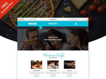 Foodify Joomla ecommerce template for Restaurant preview picture