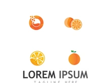 Fresh citrus fruit logo design.