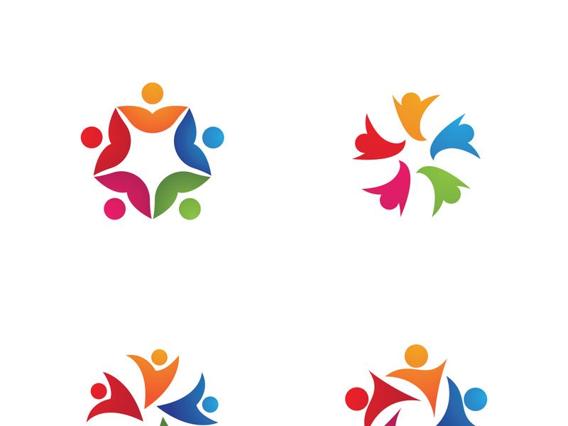 Community, network and social icon design template