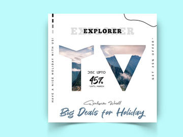 Travel Explorers Social Media Post Template preview picture