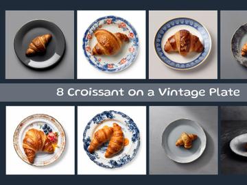 Croissant on a Vintage Plate preview picture