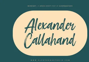 Midnight - Brush Script Font