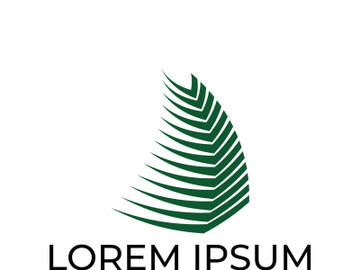 Green leaf logo design vector illustration preview picture