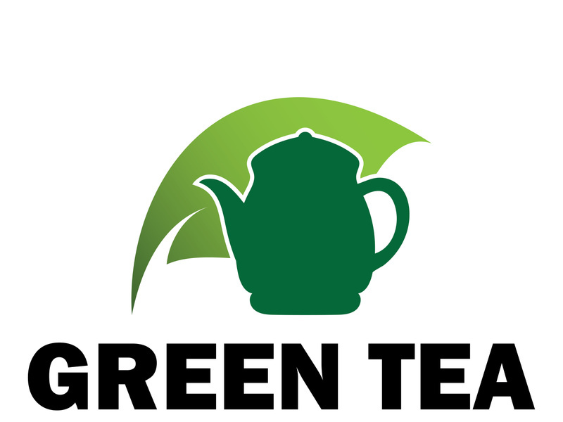 Tea cup logo vector design.Green tea vector logo template.