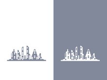 Modern city skyline icon silhouette vector illustration design
