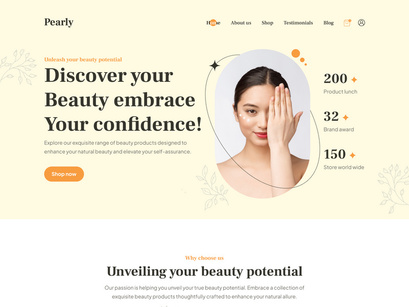 Pearly - skincare store website