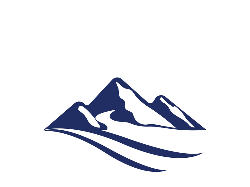 Mountain icon logo template vector illustration design