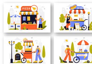 13 Street Food Festival Illustration