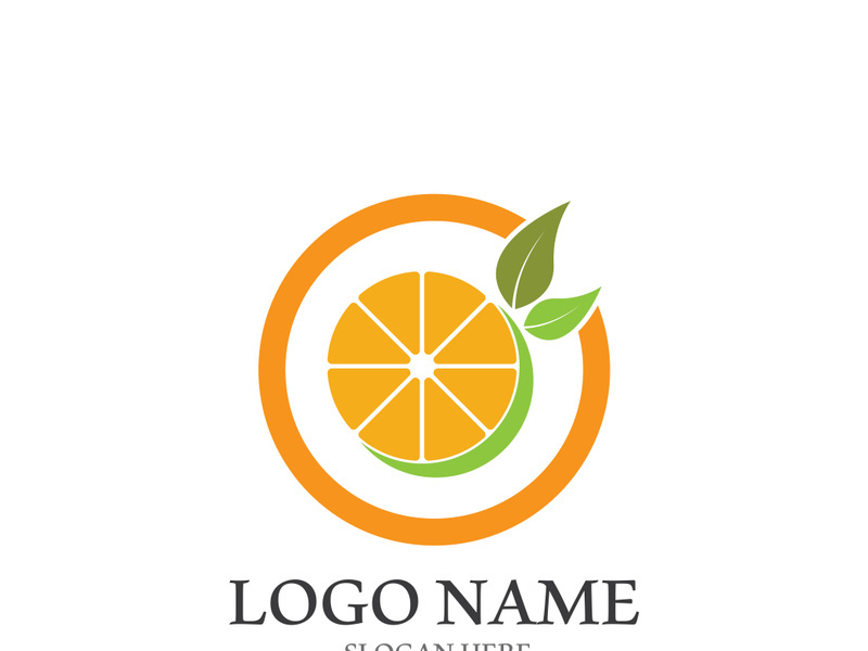 Orange logo design vector icon illustration design