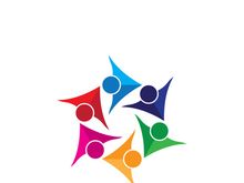 Community logo business template and icon people vector