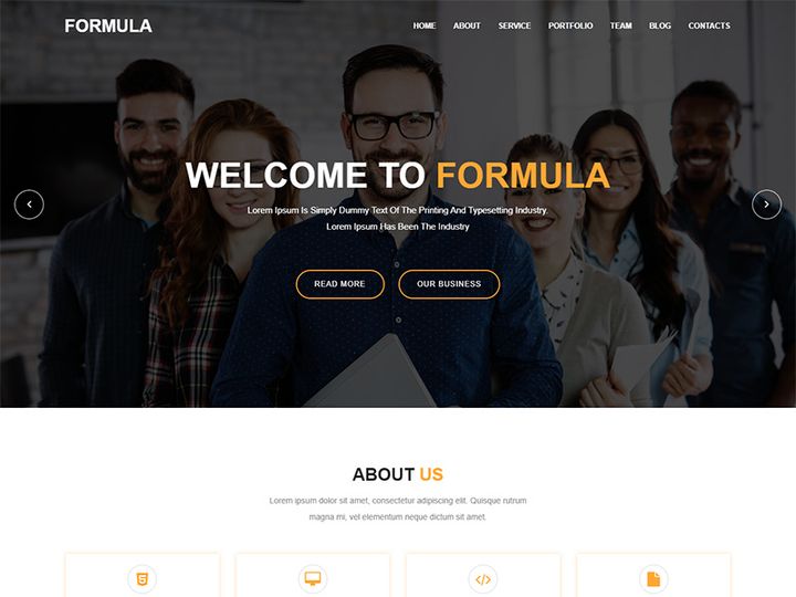 Formula Material Design Agency Template