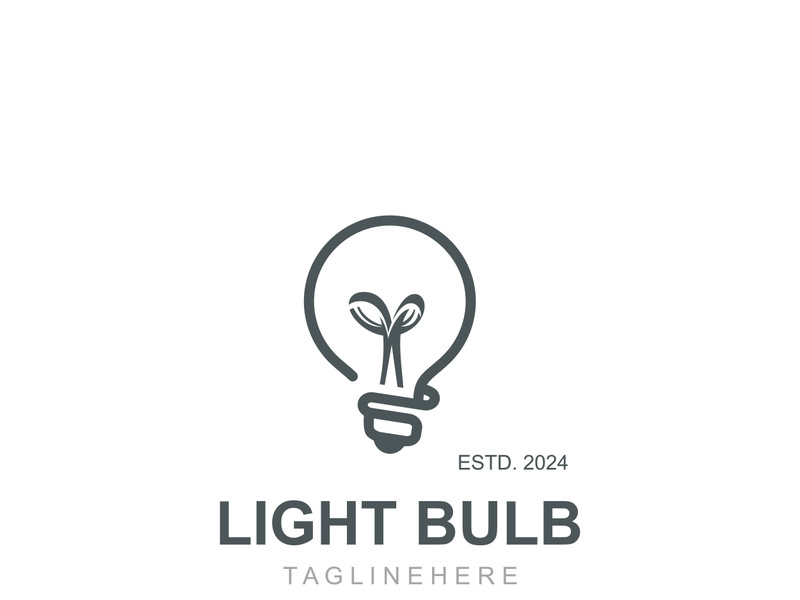 Light bulb creative lamp logo icon and business design bulb digital technology smart idea