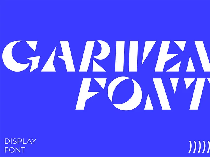 Garwen - Free Sharp Stencil Display Font