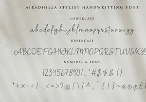 Airadhilla - Stylist Handwritting Font